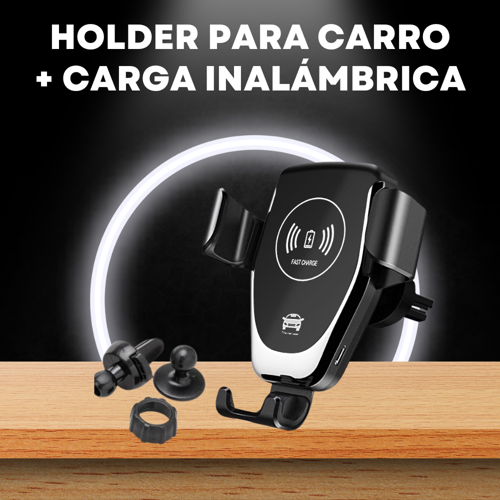 Holder para celular en el carro+carga inalámbrica